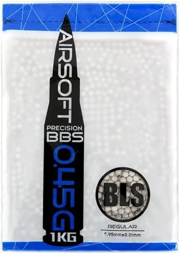 Bolsa de 1 kg Bolas 0,45 Gramos Blancas Marca BLS para Airsoft biodegradables
