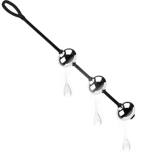 Anal Plug Groß Mit 3 Bällen,Analkette für Frauen Analkugeln für Mann Anal Kugeln Anal Kugel Anal Kette Liebeskugeln für Die Frau Anal Beads Beckenboden Kugeln für Frau Analspreizer Männer(25mm)