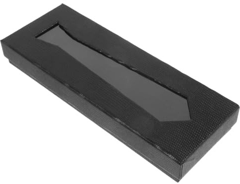Healvian Krawattenbox Schwarz Mit Schlangenlederstruktur Krawatten Organizer Und Aufbewahrungsbox Für Herren Reise Krawattenetui 23X8.5X3.2Cm