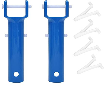ZGJIAJU Aspirador De Piscina 2/4 Uds. Kit de reemplazo de Mango de Cabezal de vacío for Piscina SPA, Conector de Poste de SPA con Clips en V, Accesorios de Herramientas de Limpieza de Piscinas(2 pcs)