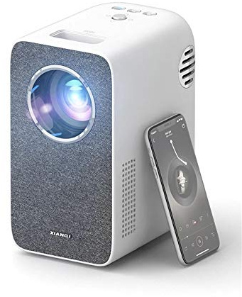 RJHJK Mini projecteur HD 3500 lumens multi-écran WiFi mini projet home cinéma 3D téléphone intelligent pour vidéoprojecteur 1080p projecteur de cinéma maison (couleur : blanc, taille : 184 x 130 x 233