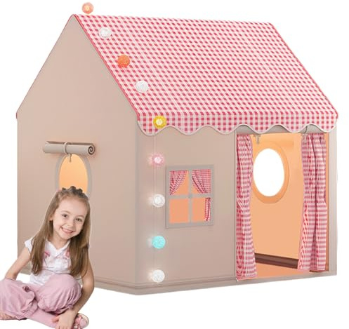 Tienda Castillo para Niños Interior 120×105×128cm, Casa De Juguete De Ensueño, Convierte Habitaciones En Zonas De Juego, Apta para Niños Niñas, Usada En Fiestas De Navidad, Días De Acción De Gracias