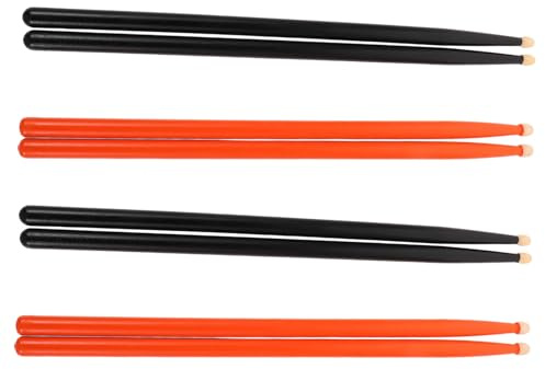 TOPBATHY 4 Pares de Baquetas de Arce para Batería Baquetas de Madera para Percusión Musical Práctica Banda