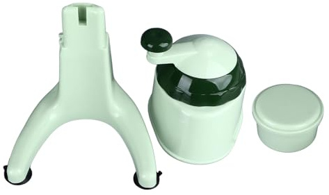 Jenngaoo Machine à Glace Pilée Manuelle, Petit Moulin à Glace Portable pour Smoothie avec Manivelle ABS, Idéal pour Cuisine Maison Camping en Famille