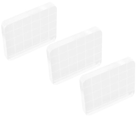 Healifty 3 Bloques de Sellos Acrílicos Transparentes 6X5 CM con Líneas de Cuadrícula para Scrapbooking y Manualidades Herramientas Compactas de Acrílico Duradero para Proyectos DIY