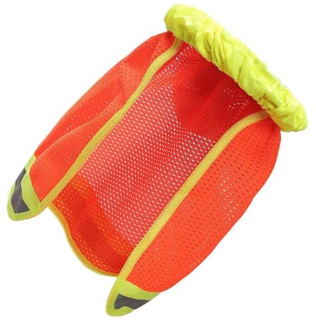 OHPHCALL Faltbarer Sonnenschutz für Sicherheitshelm mit UV Schutz und Nackenschutz Reflektierender Schutz in Neon Orange für Sommer und Arbeit im Freien