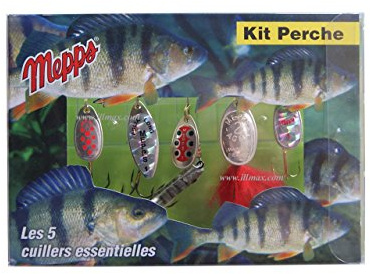 Señuelo mepps kit de perca 7 cucharas