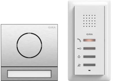 GIRA EFH-Paket Audio 2406000 Edelstahl System 106 Türsprech-Set 4010337033929