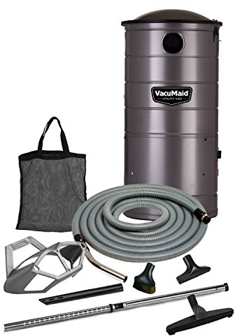 VacuMaid UV150GKP Extended Life Professional Wall Mounted Utility Vacuum with 50ft. Garage Kit Pro (Unit and Kit)
