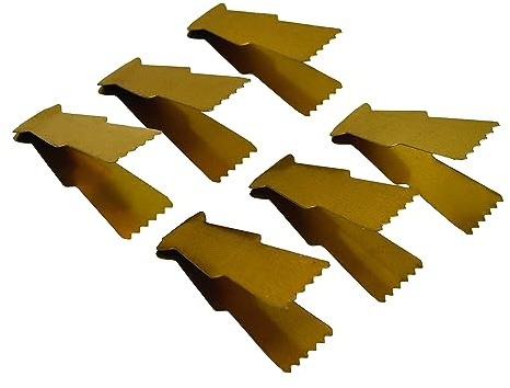 bonballoon Maamoul Tongs, 6 Pcs Food-Tongs - Metal, High: 2 inches = 5 cm, Width: 0.8 inches = 2 cm, Gold, 36gm