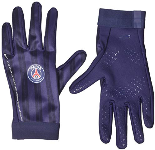 Nike PSG Acdmy Hprwrm - Ho19 Guanti da Calcio, Unisex – Adulto, Midnight Navy/Midnight Navy/White, S