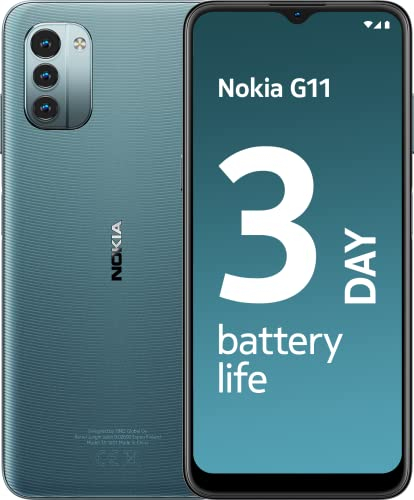 Nokia G11 6.5 HD+ Smartphone with Android 11, 90 Hz Refresh Rate, 18 W Quick Charging Compatible, 3 GB RAM/32 GB ROM, 5050 mAh, 13 MP Triple Camera, Dual SIM - Ice