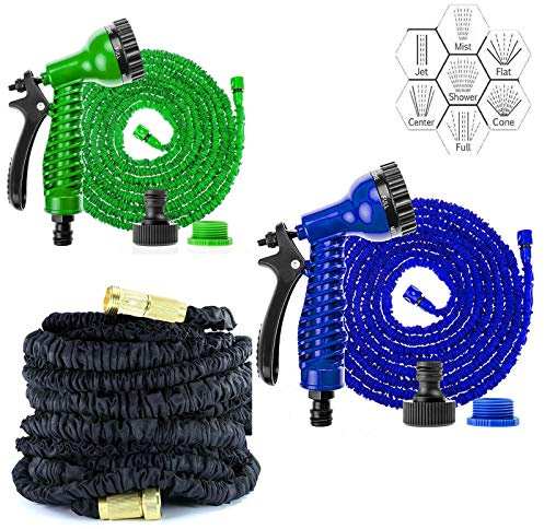 Garden Hose, 200FT Hose Pipe, Expandable Garden Hose, Water Hose with 7 Setting Professional Water Spray Nozzle Gun for Gardening/House/Car/Floor/Yard/Pet Washing,Leak-Proof and Kink-Free, Lightweight
