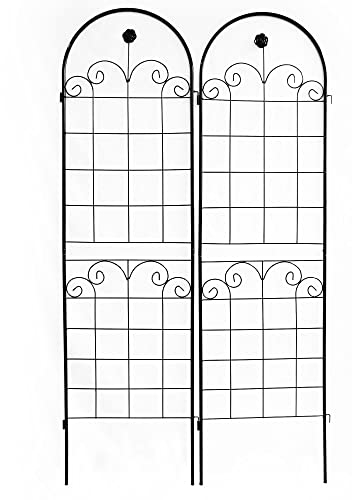 2er-Set Rankgitter Metall 180 cm hoch Rose 50x180cm P-4394