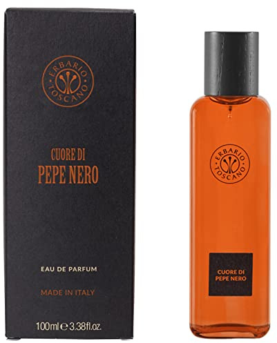 ERBARIO TOSCANO - Cuore di Pepe Nero Eau de Parfum 100ml | Fragranza Intensa e Suggestiva Note Agrumate Speziate Legnose Ambrate
