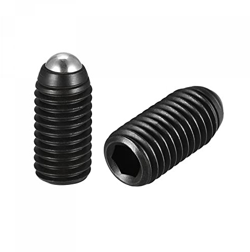 sourcing map Gewindestifte mit Kugelspitze, M12 x 25 mm, Hartstahl, metrische Feder, Innensechskant, 2 Stück