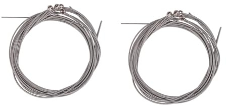 SAFIGLE 8stücke Edelstahl Bass Saiten Saitige Bassgitarre Ersatzteile Langlebige Gitarrensaiten Für Bass-gitarre Musik Zubehör Silber