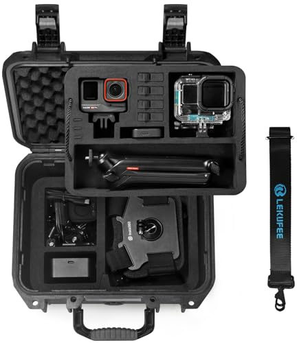 LEKUFEE Estuche Rígido para Insta360 Ace Pro 2/Ace Pro/Insta360 Ace/Cámara de acción Impermeable y más Accesorios (Solo Maleta)