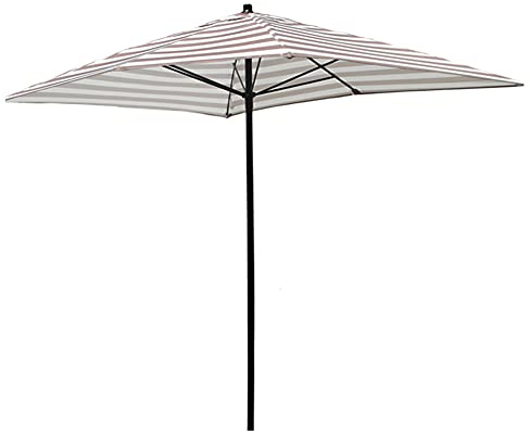 ISCBAFYX White Stripes Beach Umbrella Parasol Garden Umbrella Table Umbrella Terrace Umbrellas, Rectangular Outdoor Umbrella for Picnic Pool Backyard, 2 * 1.5M