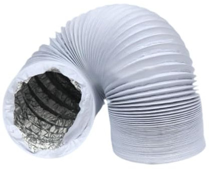 JISADER Conducto de aire, manguera de ventilación flexible, tubo de ventilación de aire conveniente para la campana extractora de la casa, 150 mm x 3 m