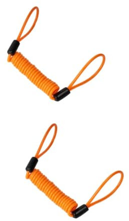 Gatuida 2stücke Motorbike Disc Lock Kabel Mit Coiled Draht Für Motorräder Scooter Und Fahrräder Orange Leicht Und Platzsparend Mit Zwei Schlaufenenden Für