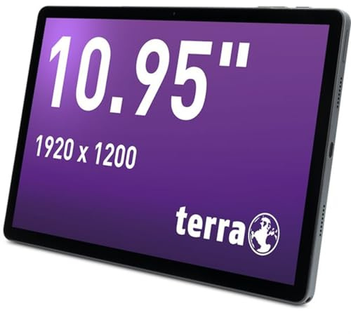 Terra PAD 1007-10.95” IPS Display, 1920x1200, 8GB RAM, 256GB Speicher, LTE, Android 14, leistungsstarkes Tablet für Arbeit und Freizeit