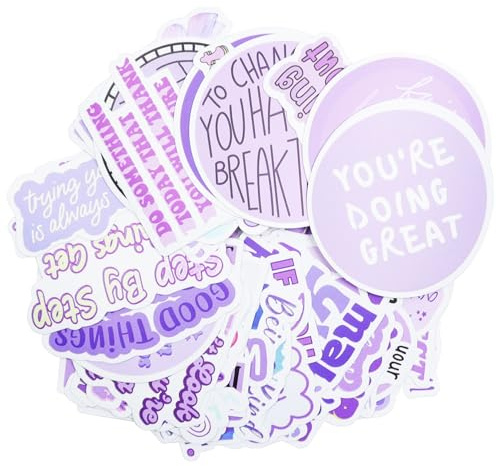 2.2 Inch Motivational Scrapbook Stickers Motivational Scrapbooking Sticker Inspirational Quotes Stickers Mental Health Scrapbook Sticker for Water Bottle, Cell Phone, Album, Laptop - 50Pcs