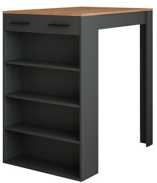 Vicco tavolo bar alto Repose, Rovere dorato/antracite, 67 x 100 cm