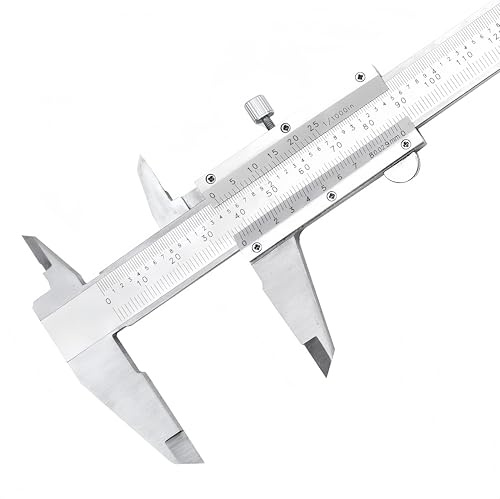 Edelstahl Messschieber, 150 mm Schieblehre Analog 0,02 mm / 0,001Zoll Präzisionsmessschieber Messschieber Analog mit Feststellschraube, für Haushalt, Werkstatt Industrie