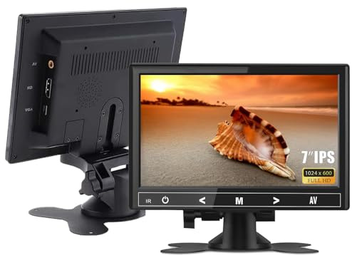 ANDUBEST 7 inch Small Monitor TFT LCD Display 1024X600 HDMI Mini Portable Screen for PC/TV/Camera/Gaming/Raspberry PI