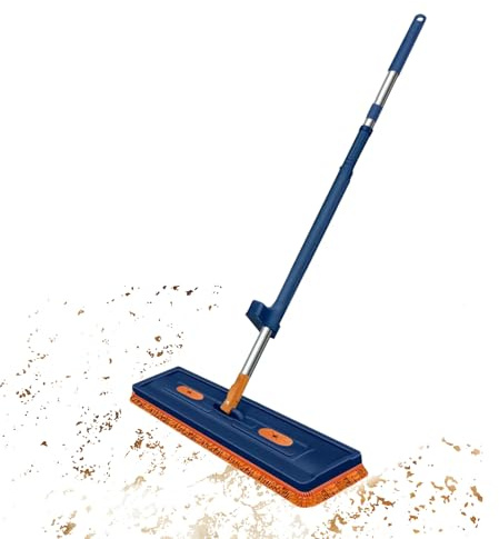 wiroouia Rotierender Wischmopp,42 cm Länger Nasser Trockener Mopp Reiniger | 360 Grad Drehbares Reinigungswerkzeug Für Haushalt Wohnung Zuhause | Hotel Wohnheim
