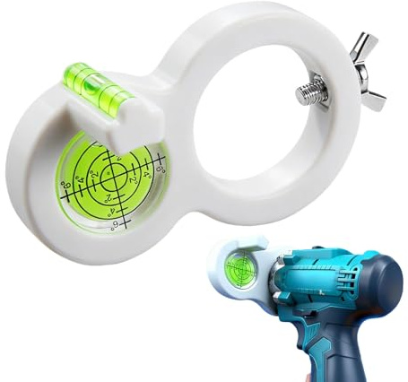 XineYuor 2 Stück Bohrwasserwaage, Wasserwaage für Bohrmaschinen | Horizontale & Vertikale Ausrichtung | Für Wandmontage, Bilder, Regale & Heimwerker | Kompakt & Präzise (Weiß)
