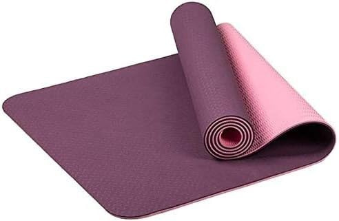 Yogamatta Pilatesmatta Golv Fitness Träningsmatta Meditation Eco Nbr High Density Exercise Matt(Deep Purple)