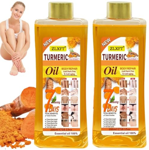 Tormeric Body Oil, gurkmeja olja, 2 st kroppsolja med curcuma extrakt, gurkmeja kroppsolja, eterisk gurkmeja hudolja, tornerisk eterisk olja, vitamin C Body Oil Corrictor