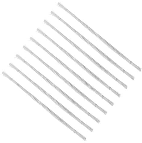 SUPVOX 100 Tallos de Alambre Metálico Color Claro Calibre 24 para Manualidades, 40 Cm, Flexibles y Resistentes para Bricolaje Floral, Accesorios de Floristería y Arreglos Artesanales