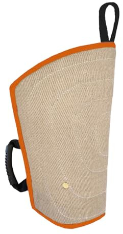 Fiocias Manicotto Morso Cane Manicotto Protezione Addestramento Cane Attrezzatura Interattiva Giocattolo Trazione Impugnatura Comoda Adatto per Allenamen, Orangina