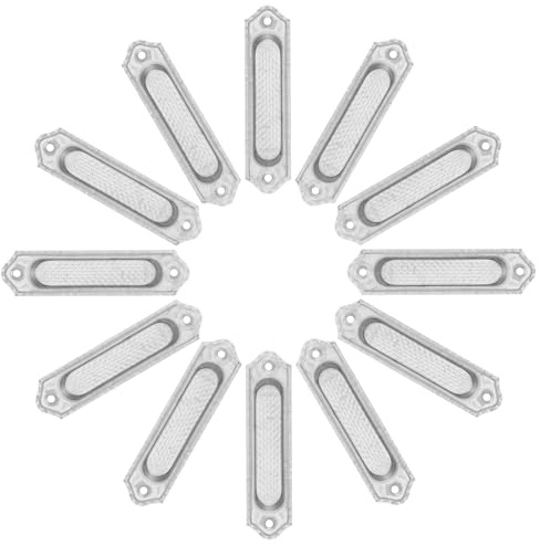 DIKACA 20 Unidades Tiradores Empotrados para Armarios y Cajones de Acero Inoxidable Plata, Resistentes Abrasión, Diseño Moderno y Seguro para Muebles de Cocina y Rv