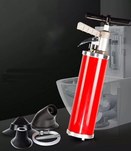 AKPHBKFG Sturalavandini Professionale ad Aria compressa, Strumento di disostruzione per scarichi Resistente con manometro, pulitore per Tubi per Bagno, Cucina, fognature, disotturante