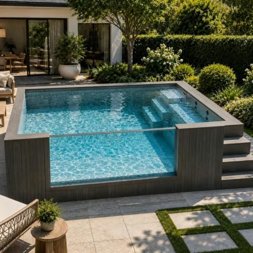 Contenedor de envío de fibra de vidrio de 20/40 pies, unidad de inmersión modular sobre el suelo y enterrada con tiras LED de calentador de vidrio, construcción aislada para patio trasero, villa
