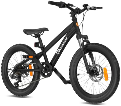 EVERCROSS EM5 20 Zoll Kinderfahrrad Mountainbike, 7-Gang MTB für Jungen & Mädchen (120-160cm), Leichtgewicht (15 kg) mit Federgabel & Dual-Scheibenbremsen,Höhenverstellbarer Sattel, Tragkraft bis 80kg