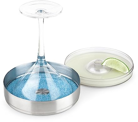 Final Touch Cocktail Rimmer 1 Tier - Givreur pour Verre en Acier Inoxydable d'un Diamètre de 15cm