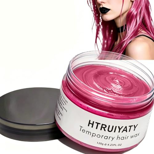 Haarfarbe Wachs, einmalige temporäre Modellierung natürliche Farbe Haarfärbemittel Wachs, temporäre Frisur Creme, Styling-Wachs für Party, Cosplay, Party, Maskerade, Nachtclub, Halloween (rot)