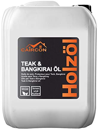 Teak Holzöl Bangkirai Öl für Möbel Gartenmöbel Teakholz Hartholzöl Farblos - 5L