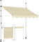 KESSER® Tenda da Sole a Morsetto con manovella per Balcone, Tenda da Sole per Balcone, Regolabile in Altezza, Idrorepellente, Protezione Solare, Copertura per terrazze, Beige, 350cm