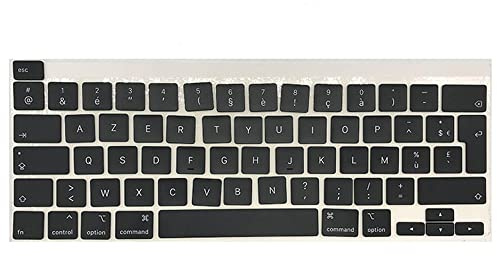 OLVINS Capuchons de touches françaises de rechange pour MacBook Pro Retina 13 16 A2141 A2289 A2251 2019 2020 année EMC 3348 EMC3349 3456