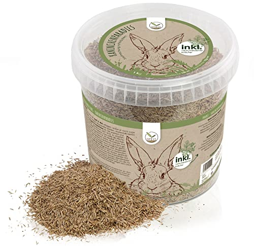 HappySeed 1kg Kaninchenwiese Samen - Kleintierwiese Saatgut für die ganzjährige Anzucht von frischem Zusatzfutter für Kaninchen und andere Kleintiere