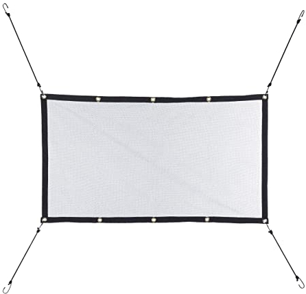 Relaxdays Auto Trennnetz für Hunde, Autonetz universal, Vordersitze, Rückbank & Kofferraum, mit Spanngummis, PP, schwarz, 1 Stück