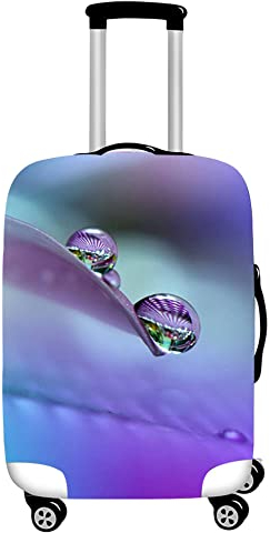 Mateju Kofferschutzhülle Elastisch Kofferhülle 18-32 Zoll, Bunt Kreativ Gepäck Cover Reisekoffer Hülle Trolley Case Schutzhülle Luggage Cover Staubdichte Waschbare (transparenter Tau,XL (30-32))