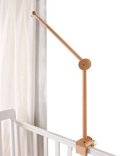 Mamimami hem mobil trä för babysäng 360° vridbar baby mobil hållare stativ mobil mobiltelefon hängare för vindklocka födsel gåva nyfödda gör-det-själv dekoration artiklar