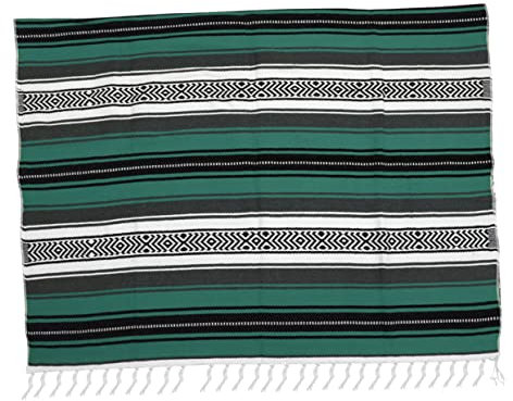MAGICLULU san Marcos Decke mexikanisch falsche Decke mexikanische Serape Decken mit Quasten werfen mexikanische Zarape Yoga-Essen Blended Cape gewebte Decke Strand Yoga Matte Az Yoga-Decke